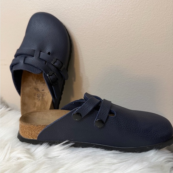 Birkenstock Dark Blue Leather Footwear - Picture 6 of 14